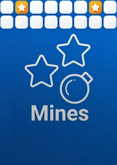 Mines gambling game on mobile screen – 5x5 grid with star multipliers